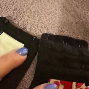 Cacique Multicolor Heart Print Bra